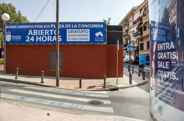 El aparcamiento de la plaza de la Concordia seguirá siendo gratuito en 2023 en los horarios establecidos