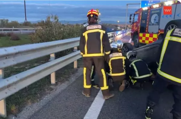 Un accidente de tráfico en la M-50 provoca importantes retenciones a la altura de Boadilla