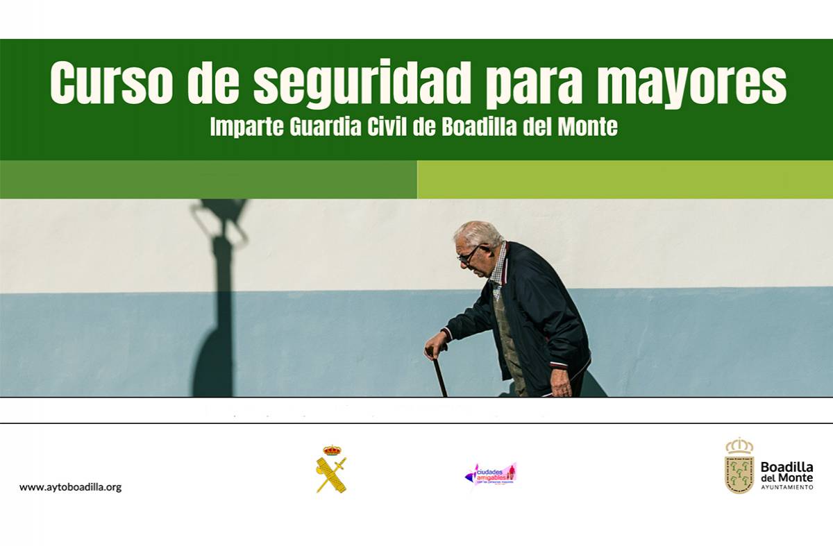 Boadilla organiza un curso de prevención de delitos en la calle para personas mayores impartido por la Guardia Civil