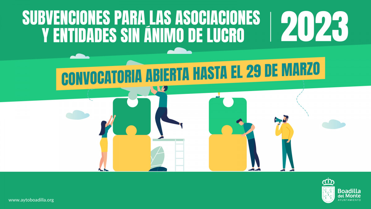 El Ayuntamiento de Boadilla abre el plazo de solicitud de ayudas a asociaciones y entidades sin ánimo de lucro