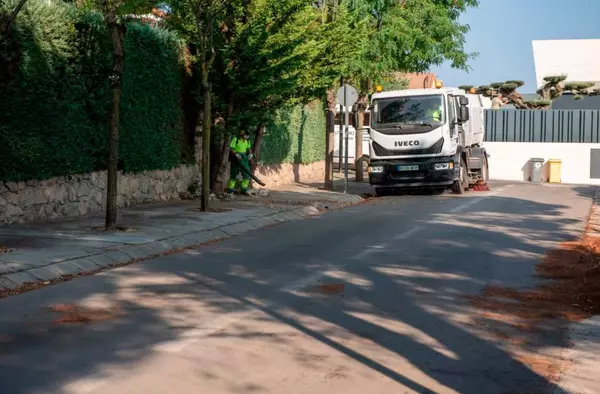 El Ayuntamiento refuerza el barrido de pinocha en las urbanizaciones históricas