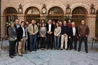 Tomás Gómez, Secretario General del partido socialista madrileño se reúne con los secretarios generales y portavoces de la zona noroeste en Boadilla del Monte.