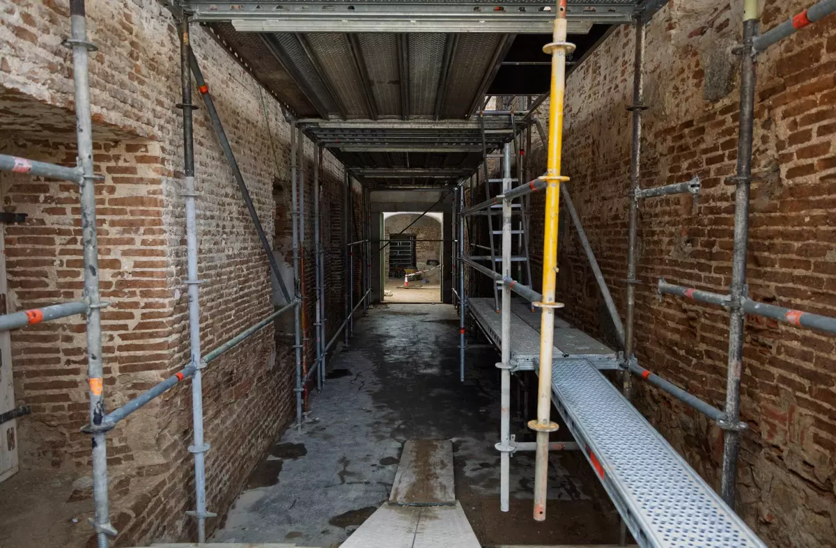 Comienzan las obras de reforma del ala este y salas anejas a la cocina del Palacio del Infante D. Luis