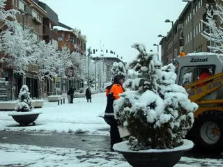 La nieve causa problemas en Boadilla y en toda la zona noroeste