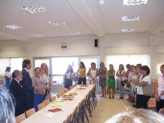 El Alcalde de Boadilla y la Comunidad Escolar del colegio Príncipe D. Felipe inauguran las obras de ampliación de su comedor
