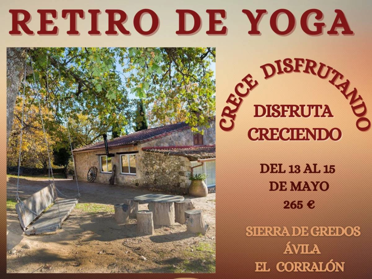 Retiro de yoga. Del 13 al 15 de mayo