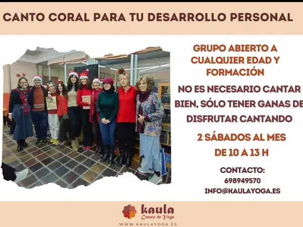 Grupo de Canto Coral para el desarrollo personal. Nuevas plazas disponibles