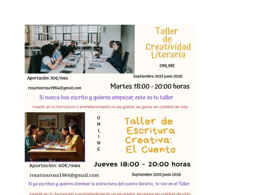 Talleres de Escritura Creativa