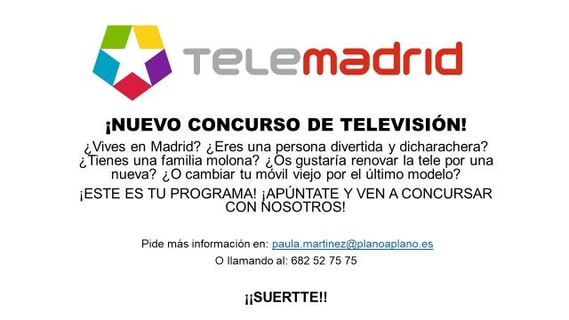 ¡¡CONCURSO DE TELEVISIÓN!!
Lo